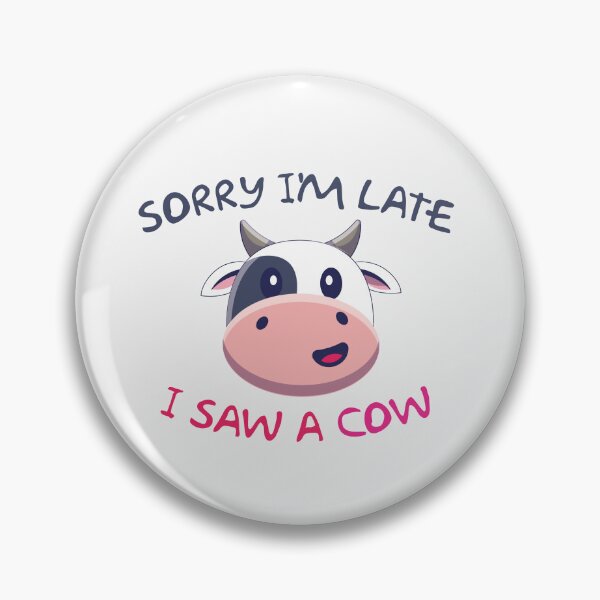 Item preview, Sorry i'm late i saw a cow, vintage gift for cow lovers designed and sold by CRO-DESIGN.