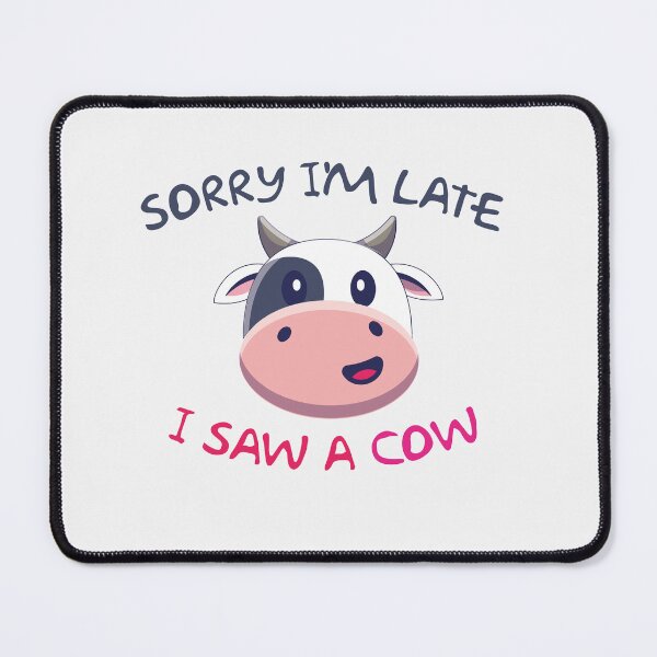 Item preview, Sorry i'm late i saw a cow, vintage gift for cow lovers designed and sold by CRO-DESIGN.