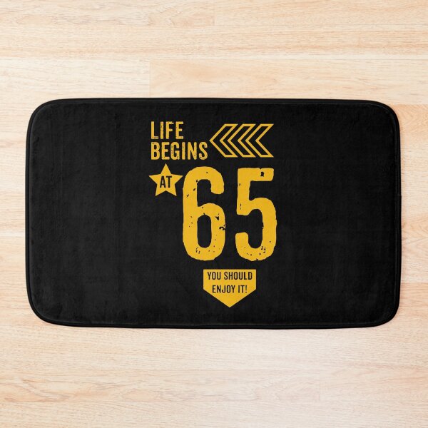 Item preview, Life begins at 65 years birthday gift designed and sold by rodmendonca.