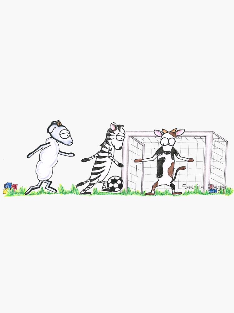 Thumbnail 3 of 3, Sticker, Football for three designed and sold by IsabellaSchaf.