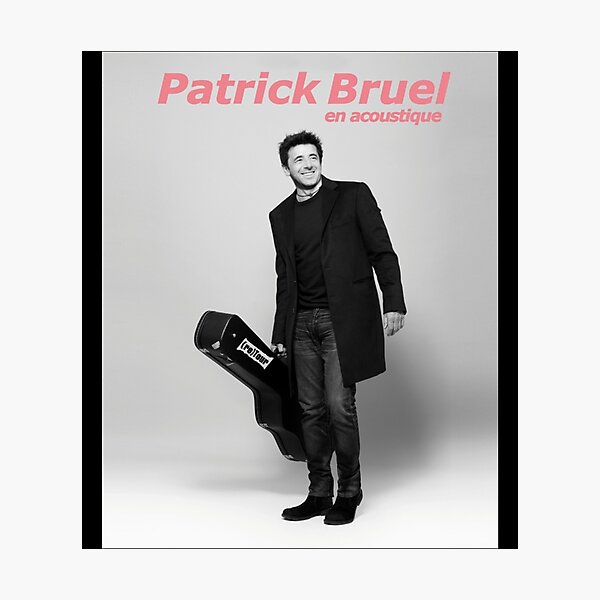 Aperçu de l'œuvre Threpatr Patrick Bruel Tournée Acoustique Sweat à capuche léger créée et vendue par desireeowe.