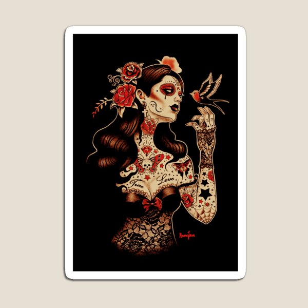 Day of the Dead Art, Day of the Dead Picture ,Dia De Los Muertos Magnet