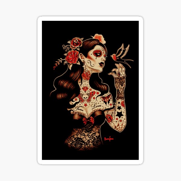 Day of the Dead Art, Day of the Dead Picture ,Dia De Los Muertos Sticker