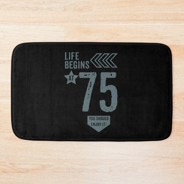 Item preview, Life begins at 75 years birthday gift designed and sold by rodmendonca.