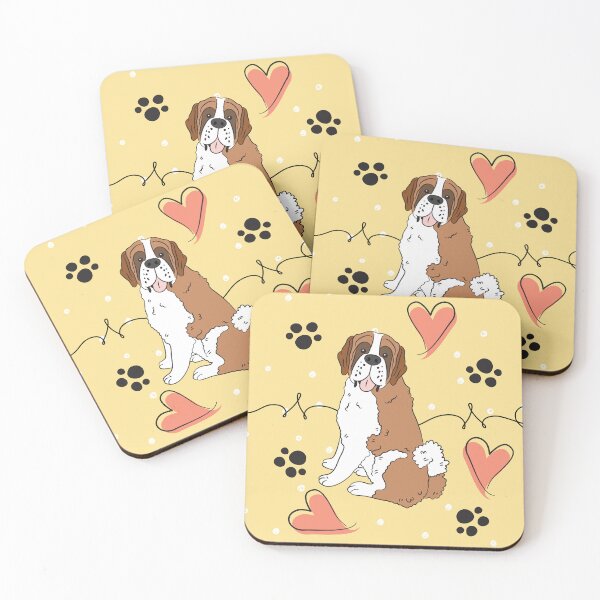 Item preview, LOVE Saint Bernard St. Bernard Dog designed and sold by Lulupainting.