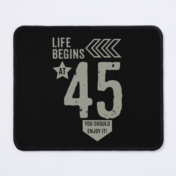 Item preview, Life begins at 45 years birthday gift designed and sold by rodmendonca.