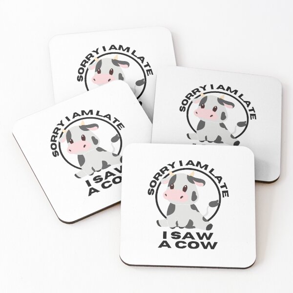 Item preview, Sorry I Am Late I Saw a Cow designed and sold by BookOfE.