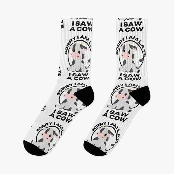Item preview, Sorry I Am Late I Saw a Cow designed and sold by BookOfE.
