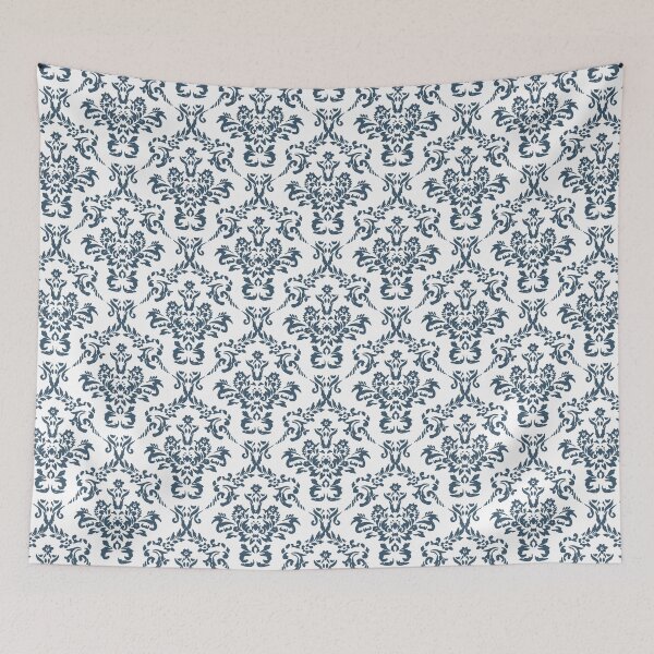 Item preview, Dusky Blue Damask Flourish Pattern (Reverse) designed and sold by Jared Davies.
