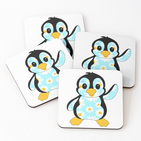 Item preview, happy little penguin (floral edition) designed and sold by ShipsinParadise.