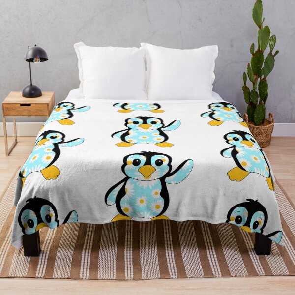 Item preview, happy little penguin (floral edition) designed and sold by ShipsinParadise.