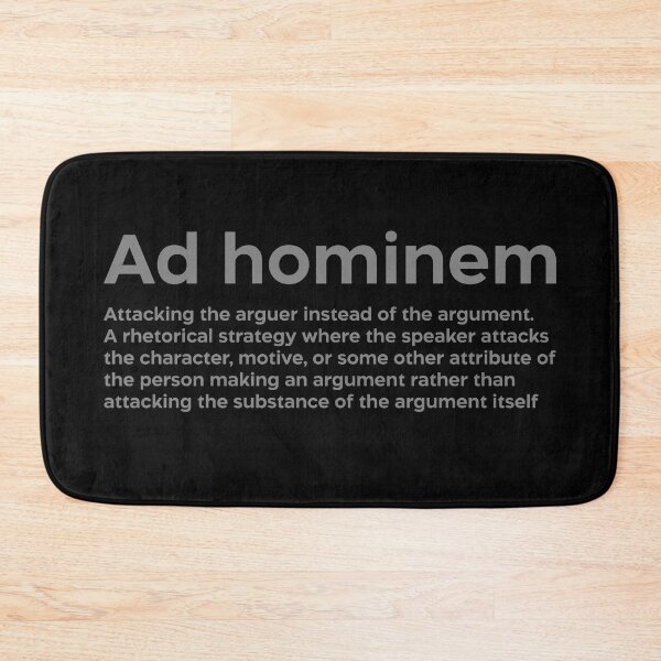 Item preview, Ad hominem grey designed and sold by EdimQuotes.