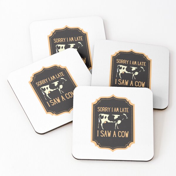 Item preview, Sorry I Am Late I Saw a Cow designed and sold by BookOfE.