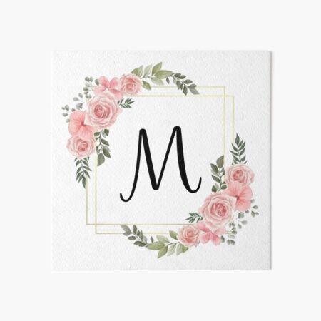 Floral Watercolor Monogram M Letter Graphic by creative_design · Creative  Fabrica