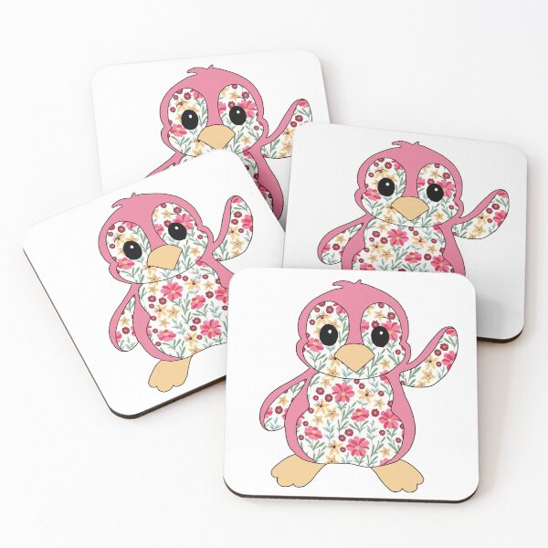 Item preview, happy little penguin (floral edition) designed and sold by ShipsinParadise.