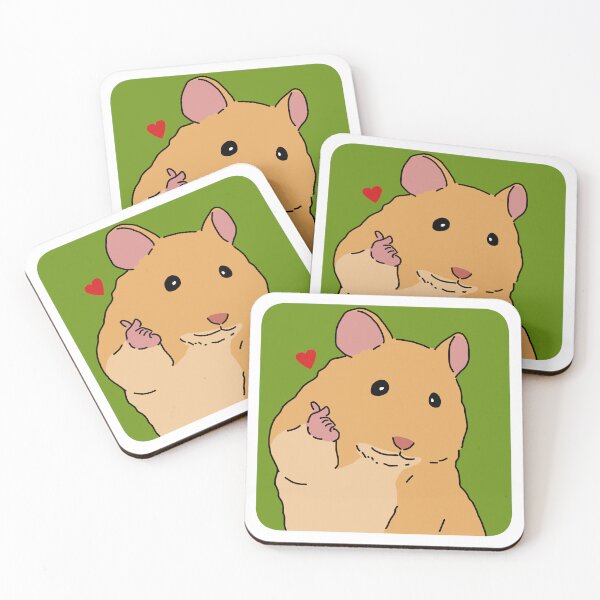 Item preview, Love(finger heart)! Cute Hamster Meme designed and sold by jebi-garden.