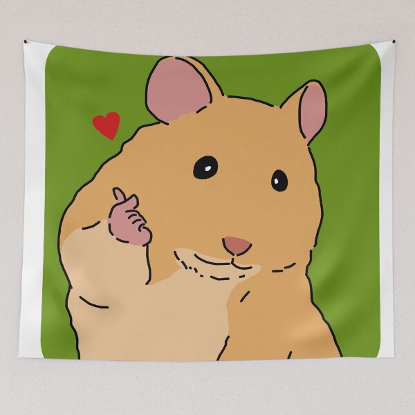 Item preview, Love(finger heart)! Cute Hamster Meme designed and sold by jebi-garden.