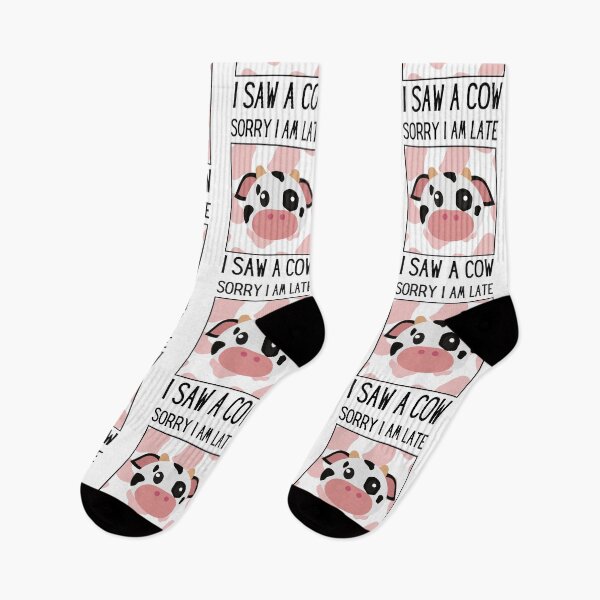 Item preview, Sorry I Am Late I Saw a Cow designed and sold by BookOfE.
