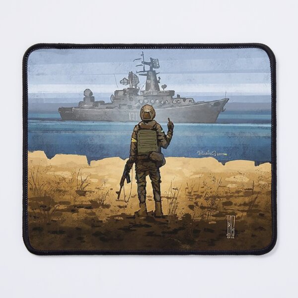Item preview, Ukrainian Postage Stamp Russian Warship Moskva Go Fuck Yourself 2 designed and sold by CafeRacer044.