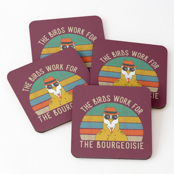 Item preview, The Birds Work For The Bourgeoisie Vintage Funny Quote Viral designed and sold by OrdesaDesign.