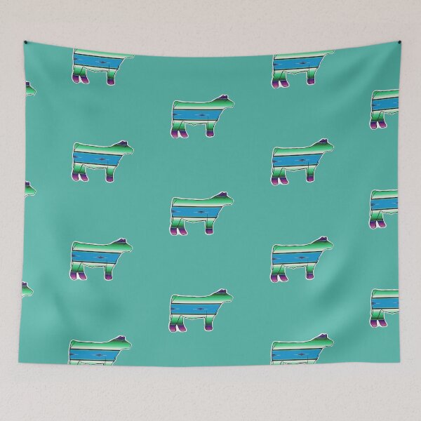 Artikelvorschau, Blauton Serape Kuh entworfen und verkauft von littleace20.