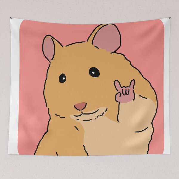 Item preview, Rock! Cute Hamster Meme designed and sold by jebi-garden.