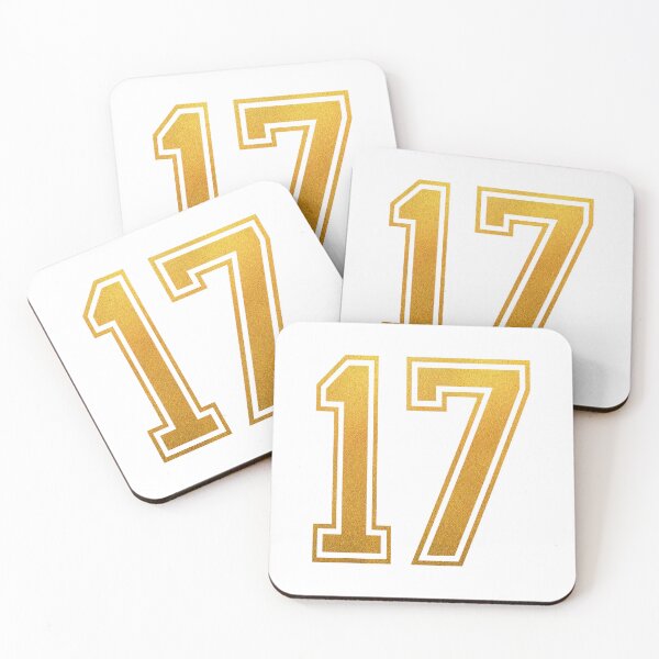 Item preview, Retro Golden Number 17 - Jersey Shirt designed and sold by PulpTrends.