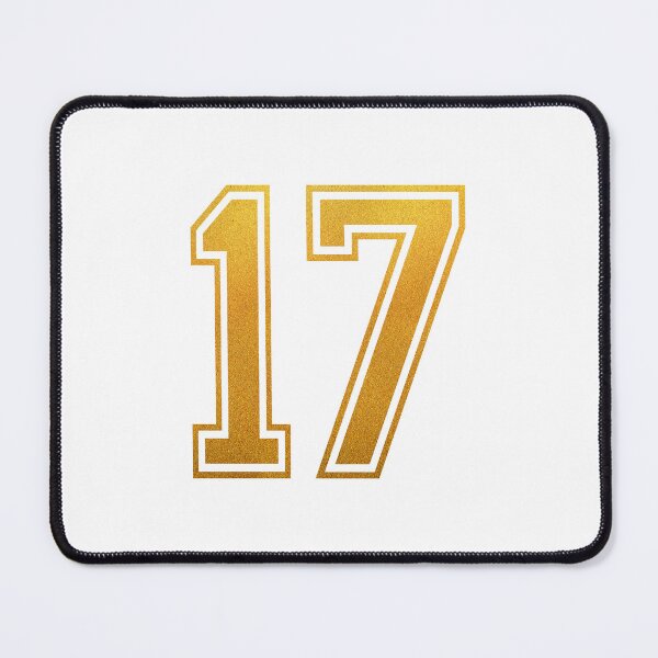 Item preview, Retro Golden Number 17 - Jersey Shirt designed and sold by PulpTrends.