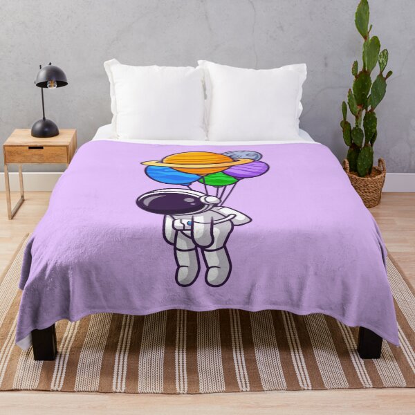 Item preview, Astronaut floating with planet balloon designed and sold by ReydaDesign.