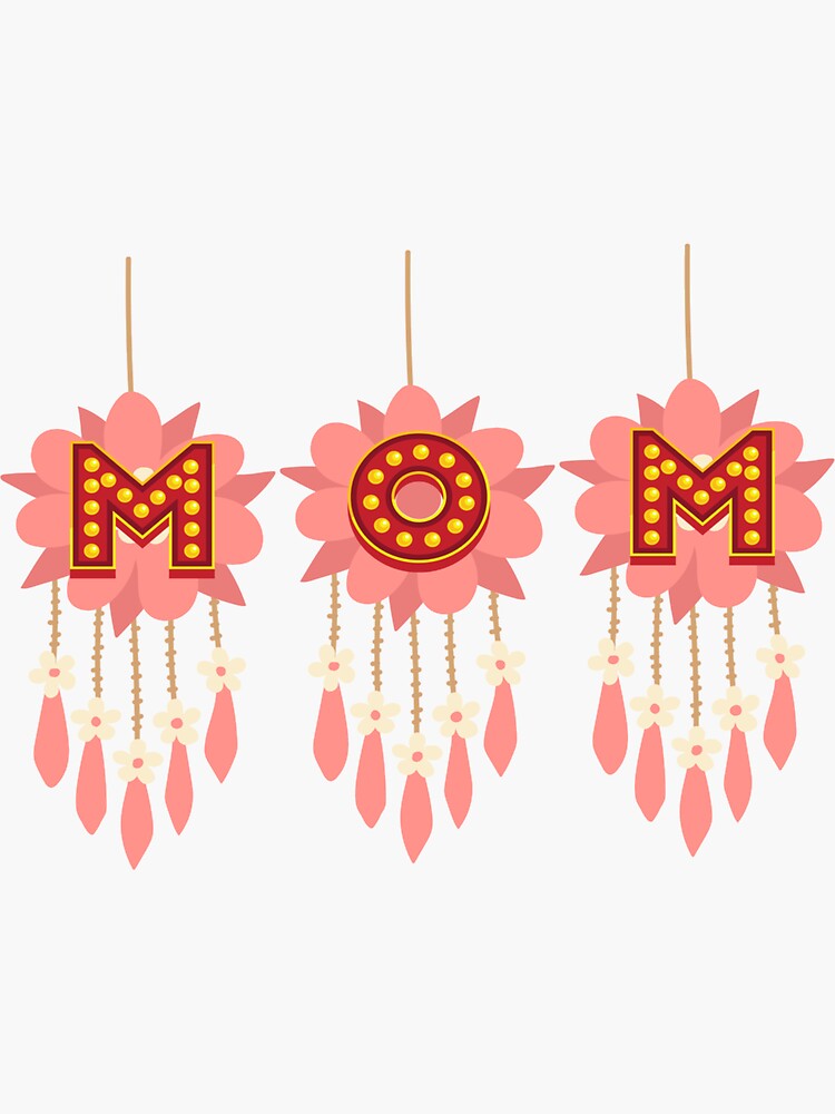 Thumbnail 3 of 3, Sticker, Floral MOM design By JiggsFashion designed and sold by JiggsFashion.