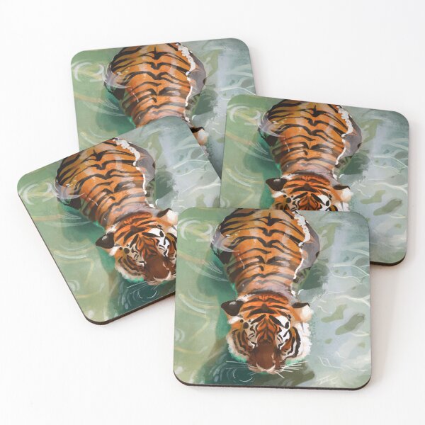 Item preview, tigre en agua designed and sold by Ainhoa Abad.
