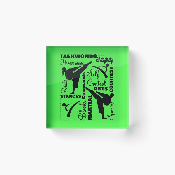 Item preview, Taekwondo Martial Arts Terminology Typography designed and sold by Artification.
