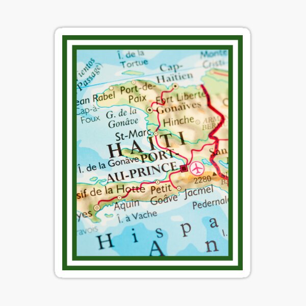 " Haiti Map" Sticker by VULTUREVIBES Redbubble