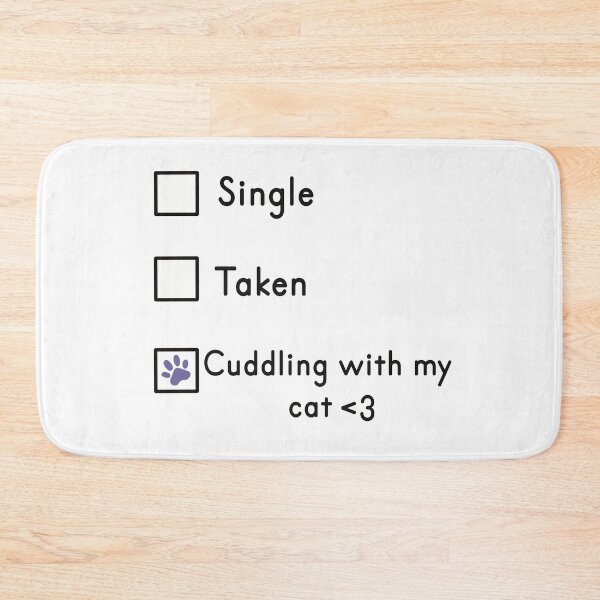 Item preview, Single, Taken, Cuddling with my cat (Black text) designed and sold by RoxanedArt.