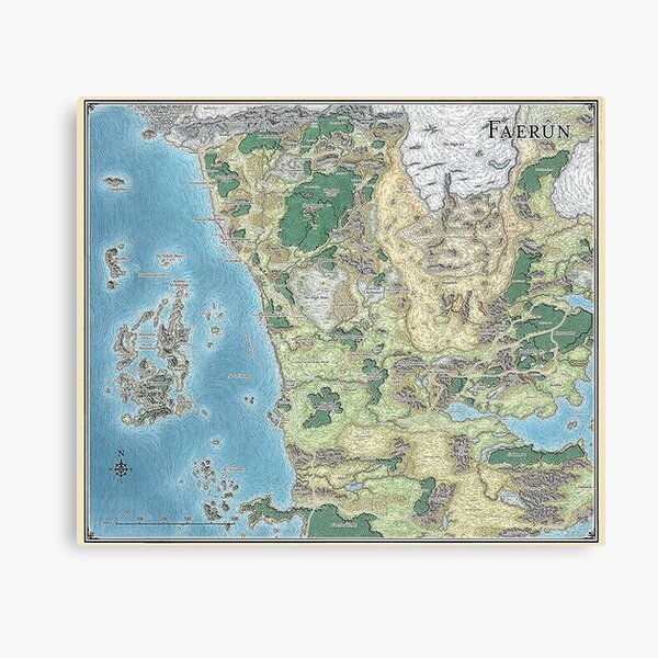 Faer N Map Canvas Print For Sale By ABestSeller Redbubble   Mp,504x498,matte,f8f8f8,t Pad,600x600,f8f8f8 