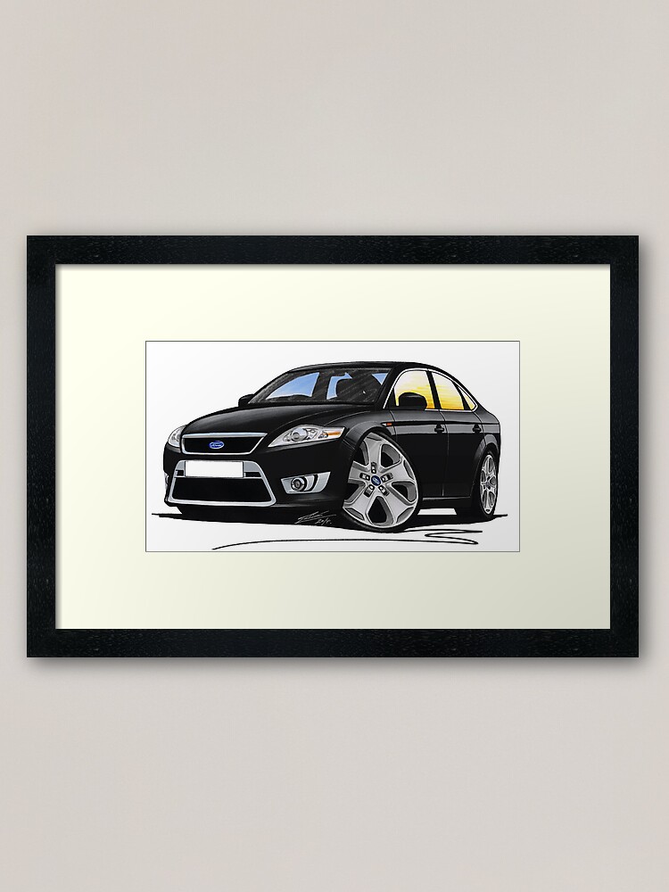 Ford Mondeo (Mk4) X Sport Black Metal Print for Sale by yeomanscarart