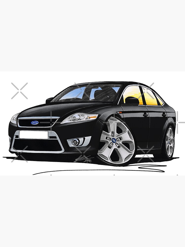 Ford Mondeo (Mk4) X Sport Black Poster for Sale by yeomanscarart