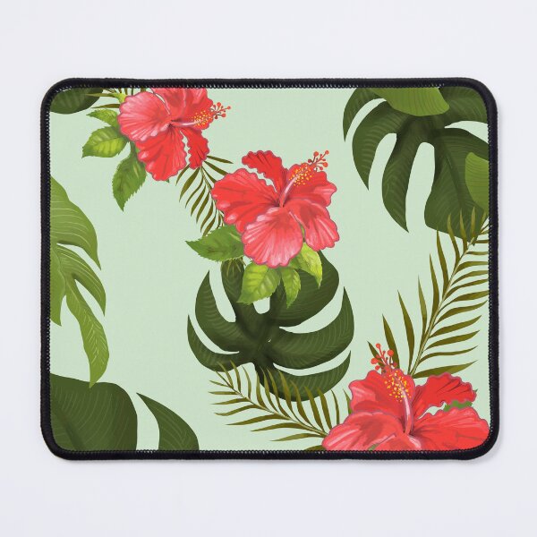 Item preview, Tropical Pink Hawaiian Flowers Jungle Leaf Print  designed and sold by newburyboutique.