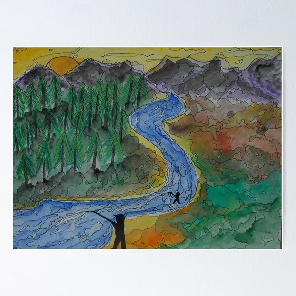 Item preview, Fishing in the River designed and sold by George Hutton Hunter.