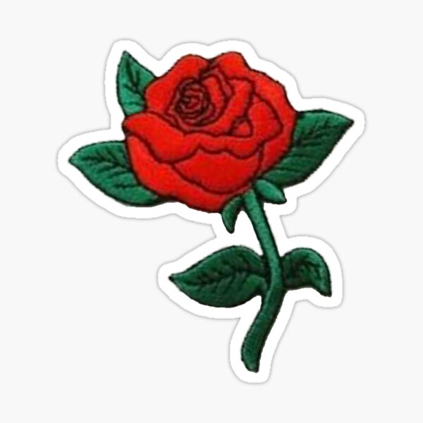 Waterproof Aesthetic Sticker - Red Rose – Clap Clap