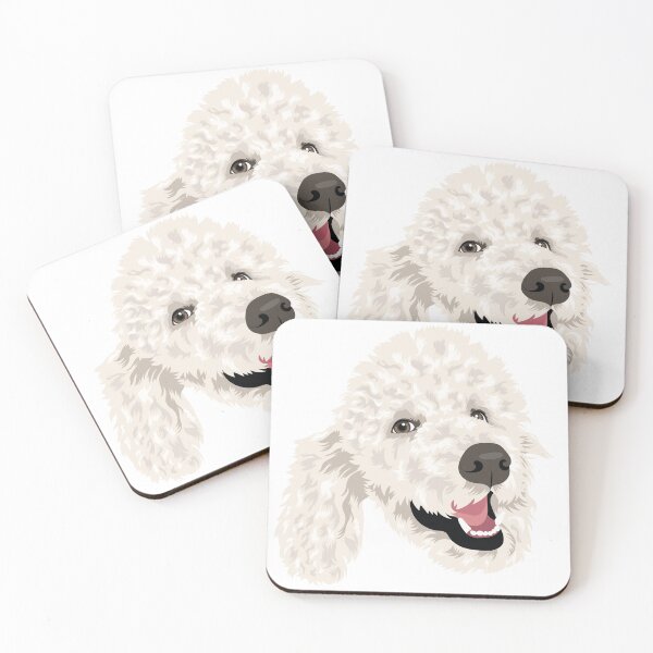Item preview, white poodle vector illustration designed and sold by PutnamRoad.