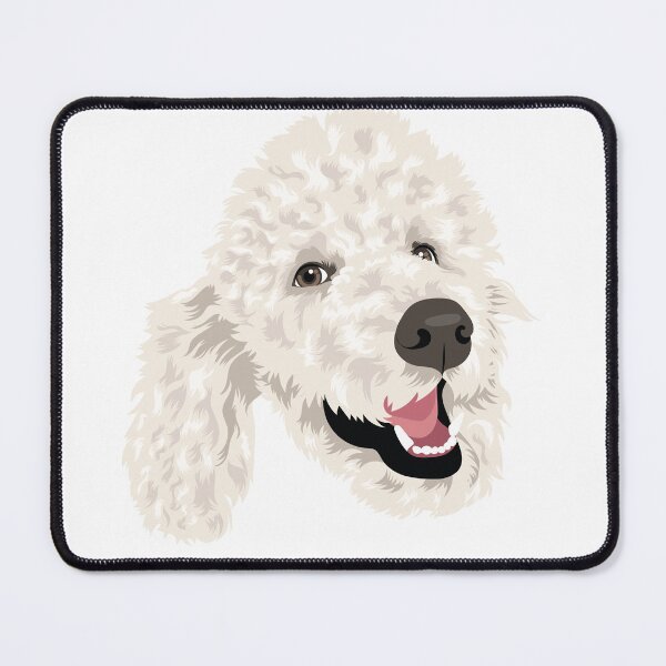 Item preview, white poodle vector illustration designed and sold by PutnamRoad.