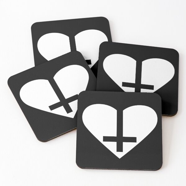 Item preview, Heart Inverted Cross, Goth Design, Gothic Design for Goth and Gothic Fans. Goth Subculture. designed and sold by TheDarkHiveCorp.