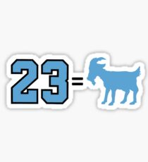 23 = Goat - Jordan, Greatest of All Time Sticker