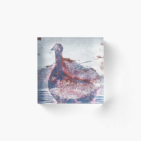 Item preview, Goose Collagraph Blue designed and sold by ChristinaBarton.