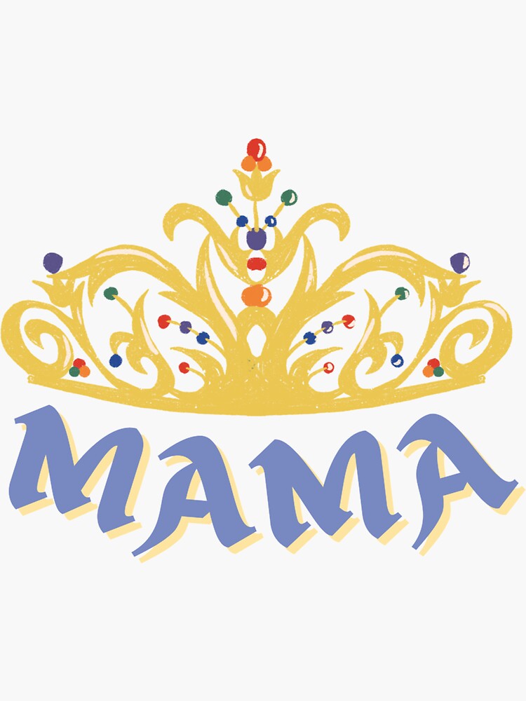 Thumbnail 3 of 3, Sticker, Queen Mama design By JiggsFashion designed and sold by JiggsFashion.