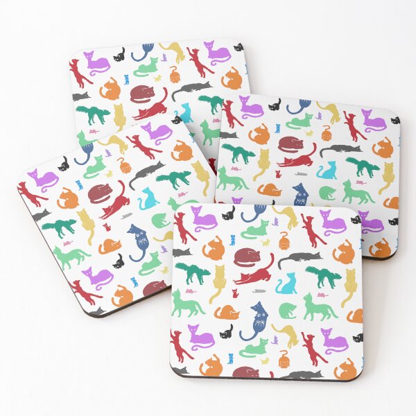 Item preview, Little Colorful Cats (Pattern in Colorful) designed and sold by LeanderZeichnet.