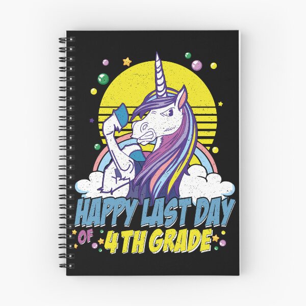 Item preview, Happy last Day Of School 4th Grade Unicorn Graduation distressed Teachers and Kids Gift designed and sold by YAHIA-14.