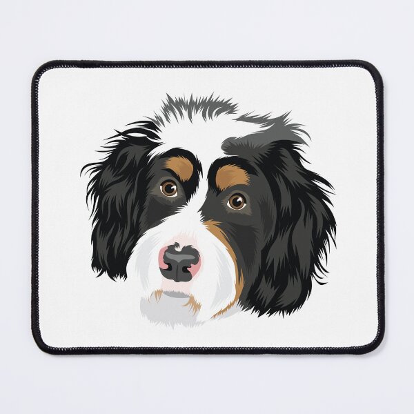 Item preview, Bernese Mountain Dog Vector Art Bernedoodle designed and sold by PutnamRoad.