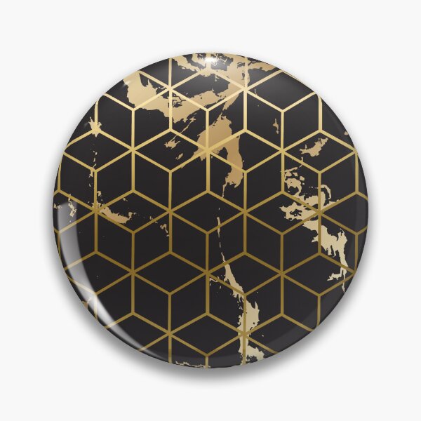 Item preview, MARBLE GOLD BLACK CUBE designed and sold by lukas69graphic.